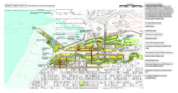 MAJOR DESIGN THEMES “Downtown North”- Anchorage’s New Neighborhood focuses on establishing a new mixed-used residential development that will extend the downtown grid into the Ship Creek area. The center of this