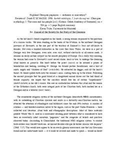 Highland Georgian paganism — archaism or innovation? Review of Zurab K’IK’NADZE[removed]kartuli mitologia, I. ∆vari da saq’mo. (Georgian mythology, I. The cross and his people [sic].) Kutaisi: Gelati Academy of Sciences]; xii +