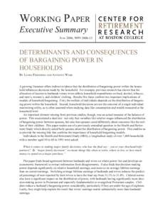Working Paper Executive Summary June 2006, WP# [removed]DETERMINANTS AND CONSEQUENCES