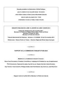 Enquête préalable à la Déclaration d’Utilité Publique pour la création d’une nouvelle liaison ferroviaire entre GRENAY (Isère) et SAINT-JEAN-DE-MAURIENNE (Savoie)