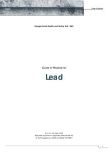 Industrial hygiene / Safety engineering / Toxicology / Health sciences / Material safety data sheet / Dangerous goods / Lead / Health and Safety at Work etc. Act / Toxicity / Safety / Health / Occupational safety and health