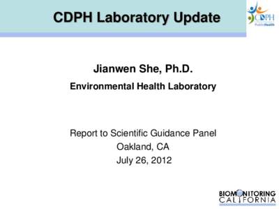 SGP[removed]Biomonitoring California Lab Update