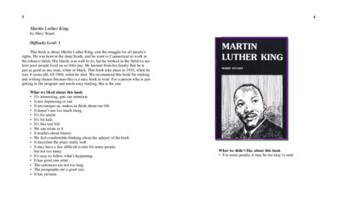 4  3 Martin Luther King by Mary Stuart