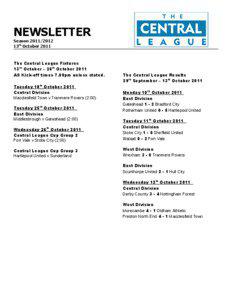 1993–94 Football League / The Central League / England / 1994–95 Football League