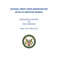 OIG Semiannual Report to Congress, October[removed]through March 31, 2011