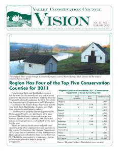 Valley Conservation Council  Vision Vol. 22, No. 1 February 2012