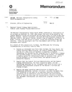 HR4-os  Memorandum U.S. Department of Transportation Federal Highway