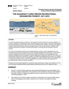 The Saguenay Fjord winter recreational groundfish fishery, [removed]