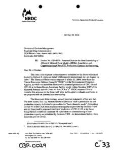 ‘NRDC  NATURAL RESOURCES DEFENSE COUNCIL October 20,2004