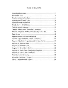 2012 General Primary Official Vote Totals Book
