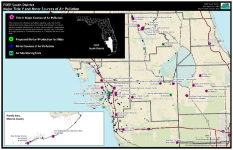 FDEP South District Major Title V and Minor Sources of Air Pollution 275 FDEP South District Fort Myers, FL 33902