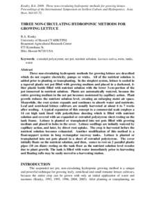 Polystyrene / Soil / Land use / Lettuce / Lactuca / Recreation / Hydroponics / Cichorieae / Land management