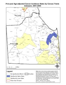 Five-year Age-adjusted Cancer Incidence Rates by Census Tracts Delaware, [removed]Felton[removed]