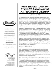 Why Should I Join My State OT Assn