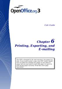 Calc Guide  6 Chapter Printing, Exporting, and