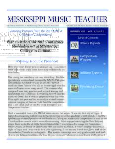 V-12 Navy College Training Program / University of Southern Mississippi / Council for Christian Colleges and Universities / Millsaps College / Hattiesburg /  Mississippi / Music Teachers National Association / Jackson /  Mississippi / Mississippi