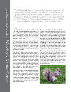 A Wilton Walker’s Guide to  The Woodcock Nature Center is located on a large tract of