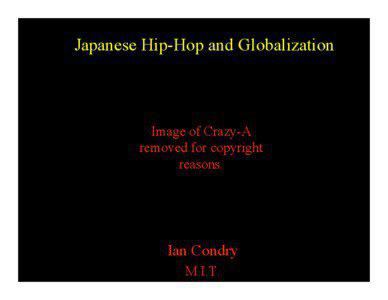 PowerPoint Presentation  -  Performance and Power in Japanese Hip-Hop