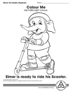 Elmer the Safety Elephant  Name: Colour Me