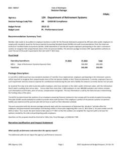 BASS - BDS017  State of Washington Decision Package