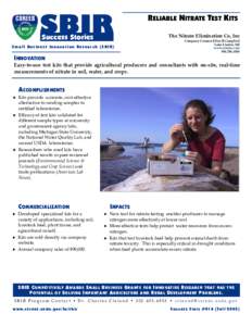 [PDF] USDA SBIR Success Stories – Reliable Nitrate Test Kits