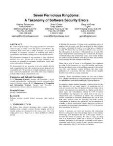 Software testing / Software bugs / Hacking / Source code / Vulnerability / Attack patterns / Application security / Cross-site scripting / Code injection / Cyberwarfare / Computer security / Computing