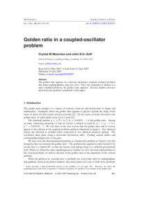 Golden ratio in a coupled-oscillator problem