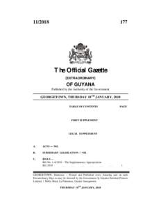 The Official Gazette (EXTRAORDINARY)