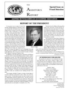 THE  AUDITORS REPORT  Special Issue on
