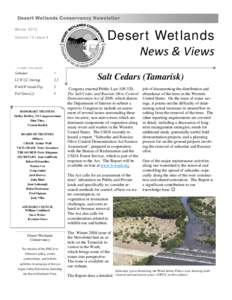 Desert Wetlands Conservancy Newsletter  Desert Wetlands News & Views  Winter 2010