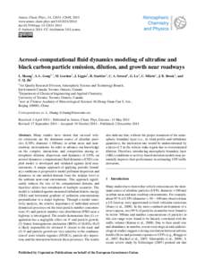 Atmos. Chem. Phys., 14, 12631–12648, 2014 www.atmos-chem-phys.net[removed]doi:[removed]acp[removed] © Author(s[removed]CC Attribution 3.0 License.  Aerosol–computational fluid dynamics modeling of ultrafin