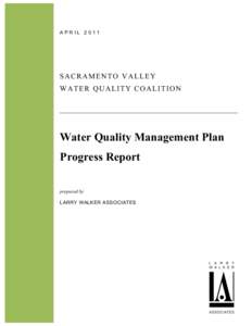 APRILSACRAMENTO VALLEY WATER QUALITY COALITION  Water Quality Management Plan