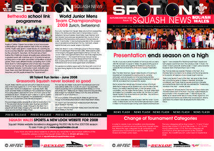 SQUASH newsletter SPRING autumn winter[removed]:SQUASH newsletter AUTUMN 07