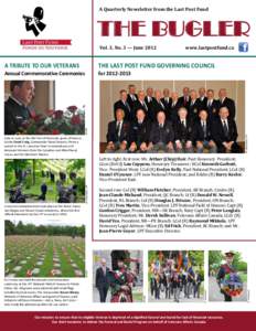 A Quarterly Newsletter from the Last Post Fund  THE BUGLER Vol. 3, No. 3 — June[removed]www.lastpostfund.ca