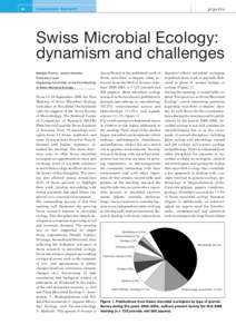 16  CONGRESS REPORT Swiss Microbial Ecology: dynamism and challenges