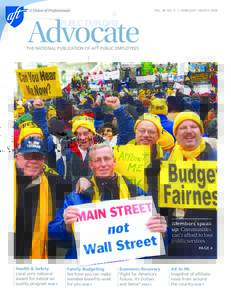 VOL. 28, NO. 4 | FEBRUARY / MARCH[removed]Advocate PUBLIC EMPLOYEE  The national publication of AFT public employees
