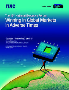 The 15th National Executive Forum  Winning in Global Markets  in Adverse Times As the traditional Chinese expression says,