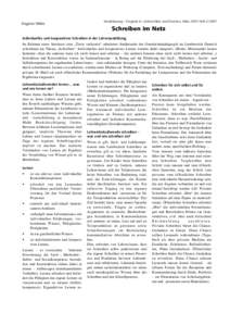 Dagmar Wilde  Vorabfassung – Original in: Unterrichten und Erziehen, März 2001 HeftSchreiben im Netz Individuelles und kooperatives Schreiben in der Lehrerausbildung