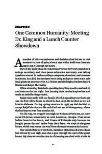 CHAPTER 2  One Common Humanity: Meeting Dr. King and a Lunch Counter Showdown