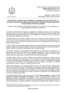 Working Time Directive / European Union / United Kingdom labour law / Leave / Human resource management / Australian labour law / Employment compensation / Working time in the United Kingdom / Robinson-Steele v RD Retail Services Ltd / Law / European Union directives / Working time