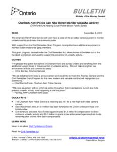 Law enforcement / Asset forfeiture / Criminal law / Property law / Chatham–Kent / Kent Police / Police / Law / National security / Security