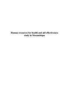 Human Resources for Health and Aid Effectiveness Study in Mozambique