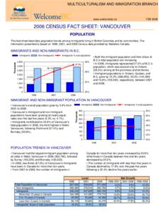 Geography of Canada / Taiwanese Canadian / Economic impact of immigration to Canada / Greater Vancouver Regional District / Vancouver / Demographic economics