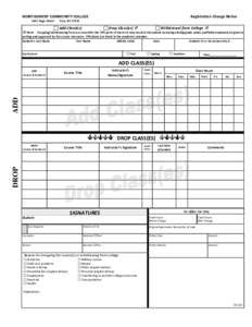 MONTGOMERY COMMUNITY COLLEGE 1011 Page Street Registration Change Notice  Troy, NC 27371