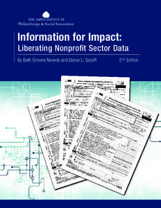 Information for Impact:  Liberating Nonprofit Sector Data By Beth Simone Noveck and Daniel L. Goroff