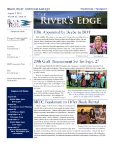 Black River Technical College August 9, 2013 The  Volume 11, Issue 10