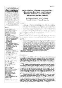 Zoology / National Institute of Amazonian Research / Termite / Tityus / Adolpho Ducke / Scorpion / Arachnid / Ananteris / Phyla / Protostome / Buthidae