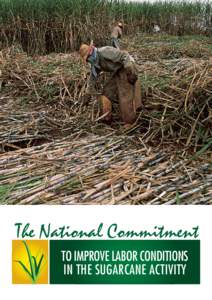 The National Commitment TO IMPROVE LABOR CONDITIONS IN THE SUGARCANE ACTIVITY Social dialogue to humanize labor