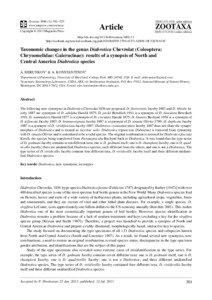 Taxonomic changes in the genus Diabrotica Chevrolat (Coleoptera: Chrysomelidae: Galerucinae): results of a synopsis of North and Central America Diabrotica species