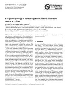 Hydrol. Earth Syst. Sci., 11, 1717–1730, 2007 www.hydrol-earth-syst-sci.net/ © Author(sThis work is licensed under a Creative Commons License.  Hydrology and